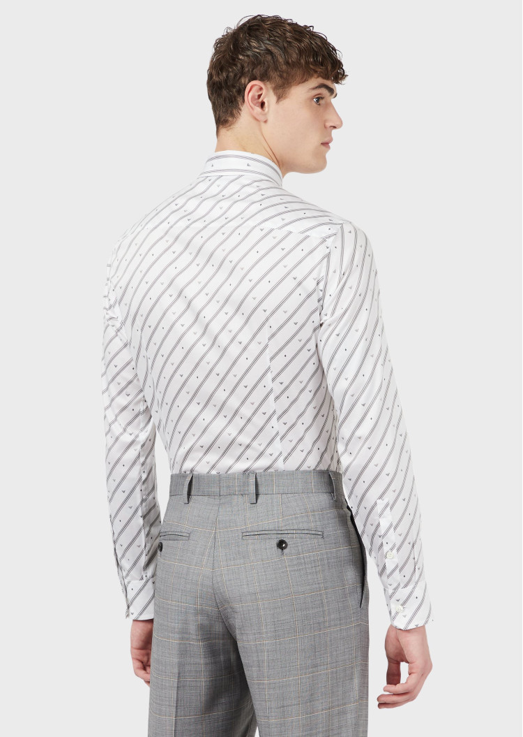 Сорочка деловая Slim fit для мужчин (469263), цвет Белый - №3