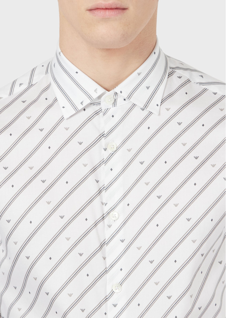Сорочка деловая Slim fit для мужчин (469263), цвет Белый - №6