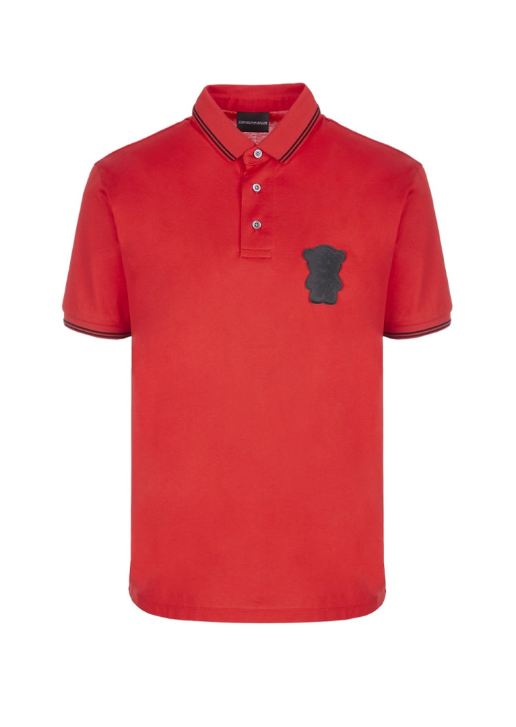 Поло Slim fit для чоловіків (469269), колір Червоний - №1