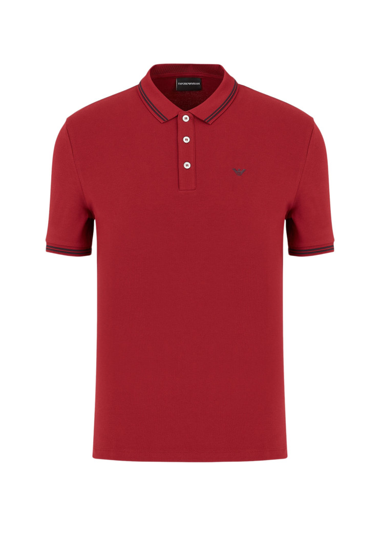 Поло Slim fit для чоловіків (469280), колір Червоний - №1