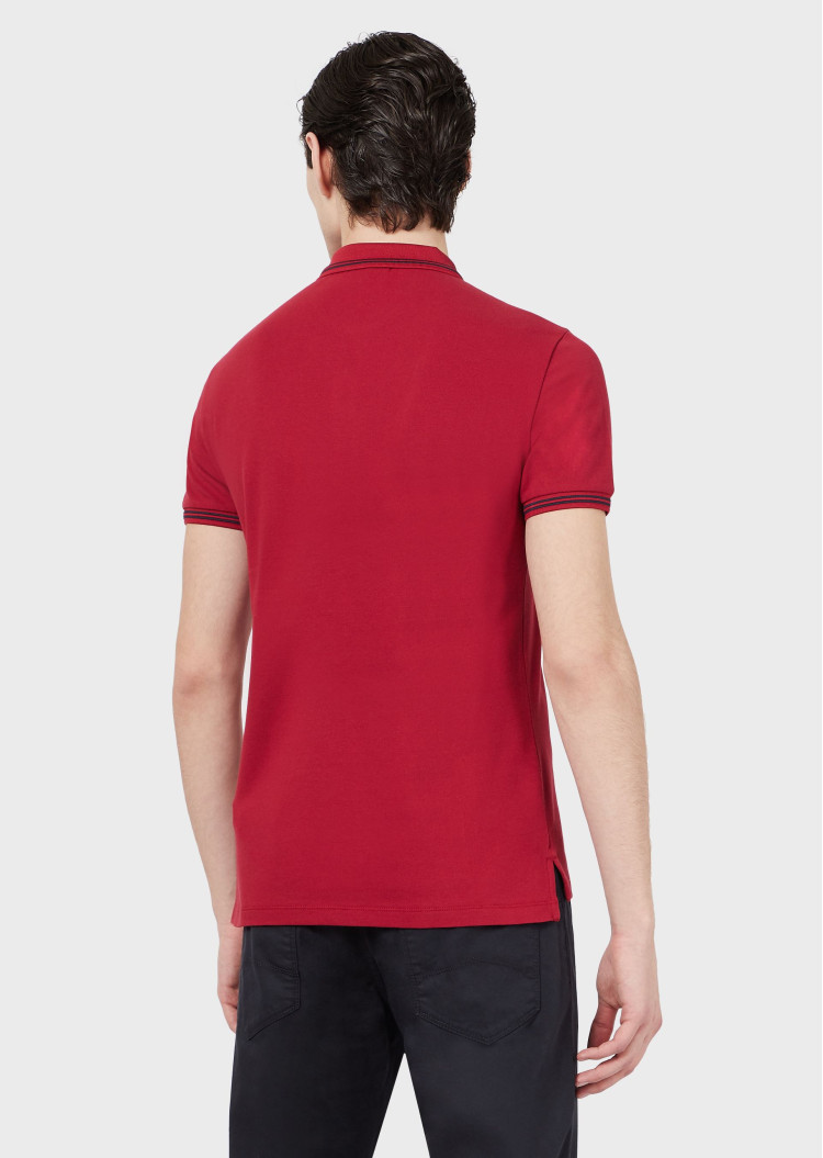 Поло Slim fit для чоловіків (469280), колір Червоний - №4