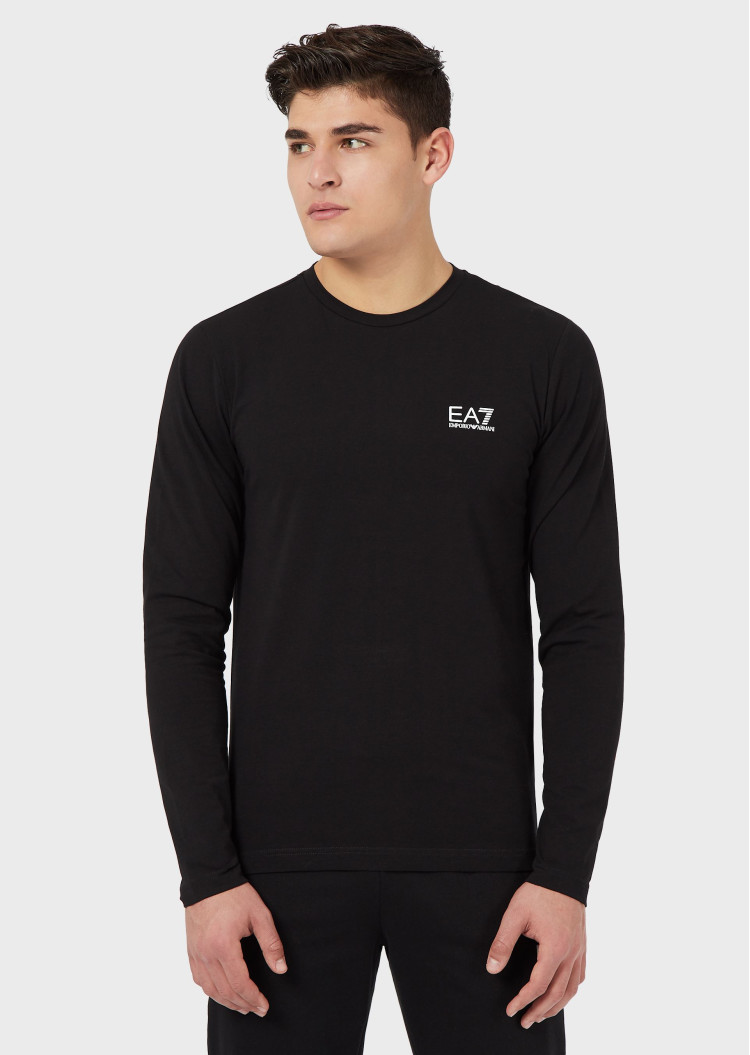 Футболка з довгим рукавом Regular fit для чоловіків (469290), колір Чорний - №2