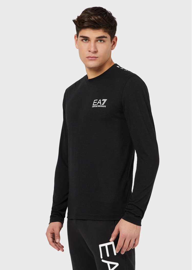Футболка с длинным рукавом Regular fit для мужчин (469317), цвет Черный - №2