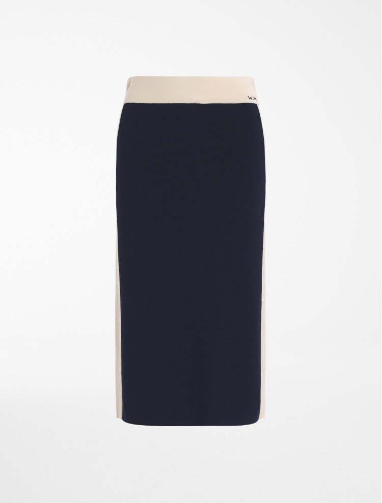 Юбка миди Slim fit для женщин (469373), цвет Синий - №1