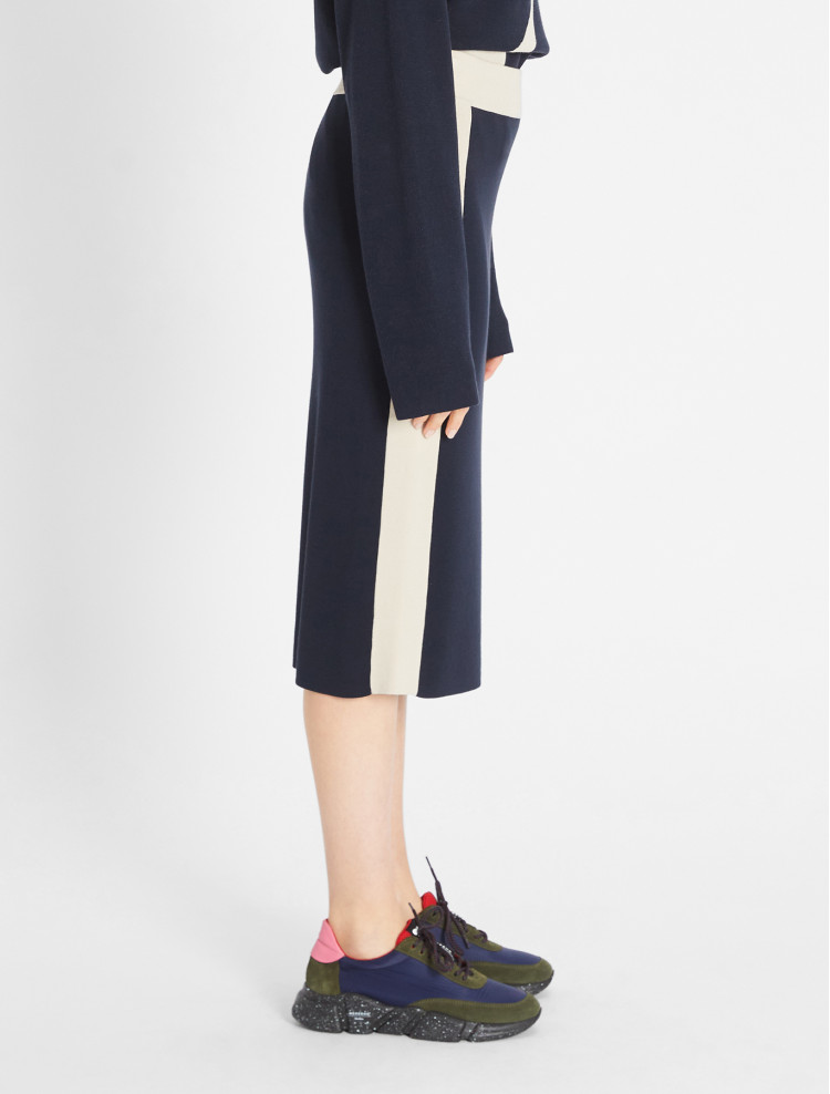 Юбка миди Slim fit для женщин (469373), цвет Синий - №3