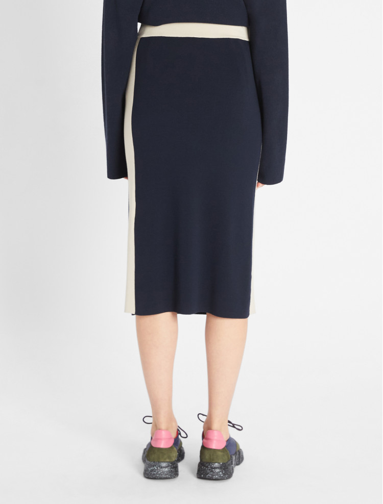 Юбка миди Slim fit для женщин (469373), цвет Синий - №4