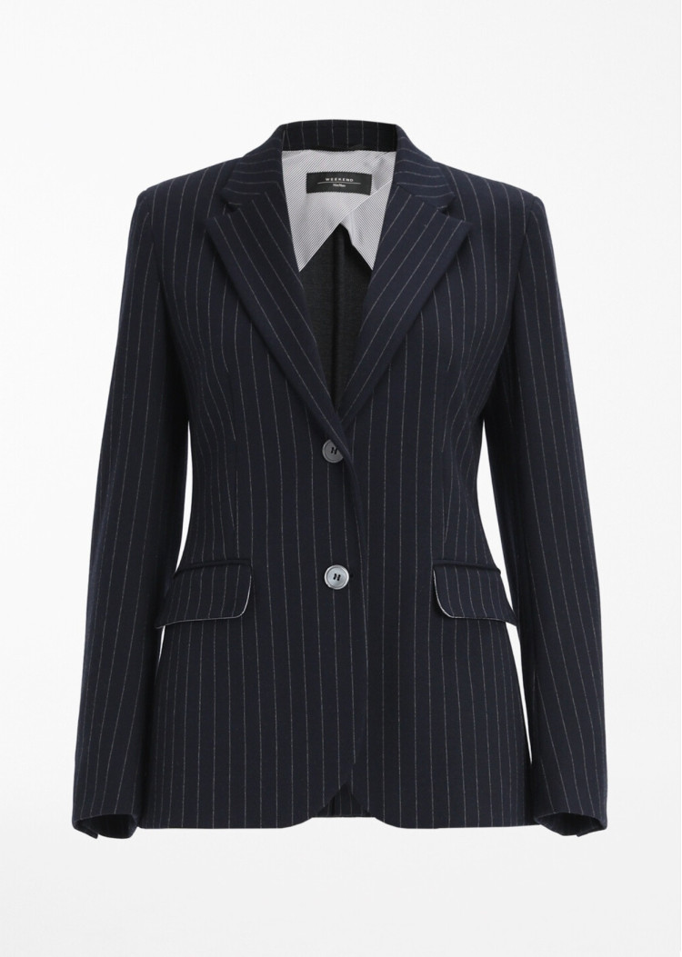 Жакет костюмный Slim fit для женщин (469376), цвет Синий - №1