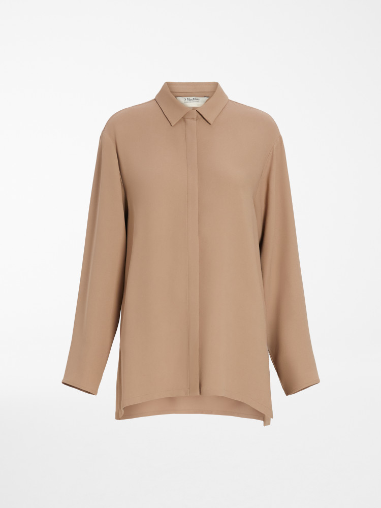 Блуза з довгим рукавом Relaxed fit для жінок (469413), колір Коричневий - №1