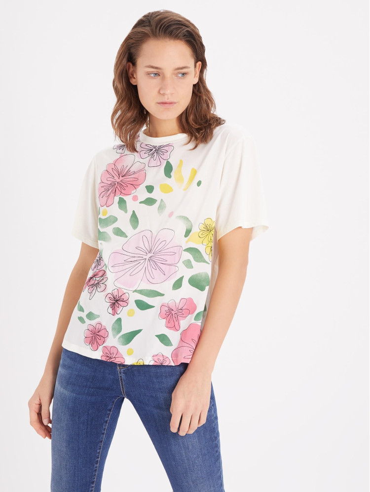 Футболка Regular fit для жінок (469467), колір Молочний - №2