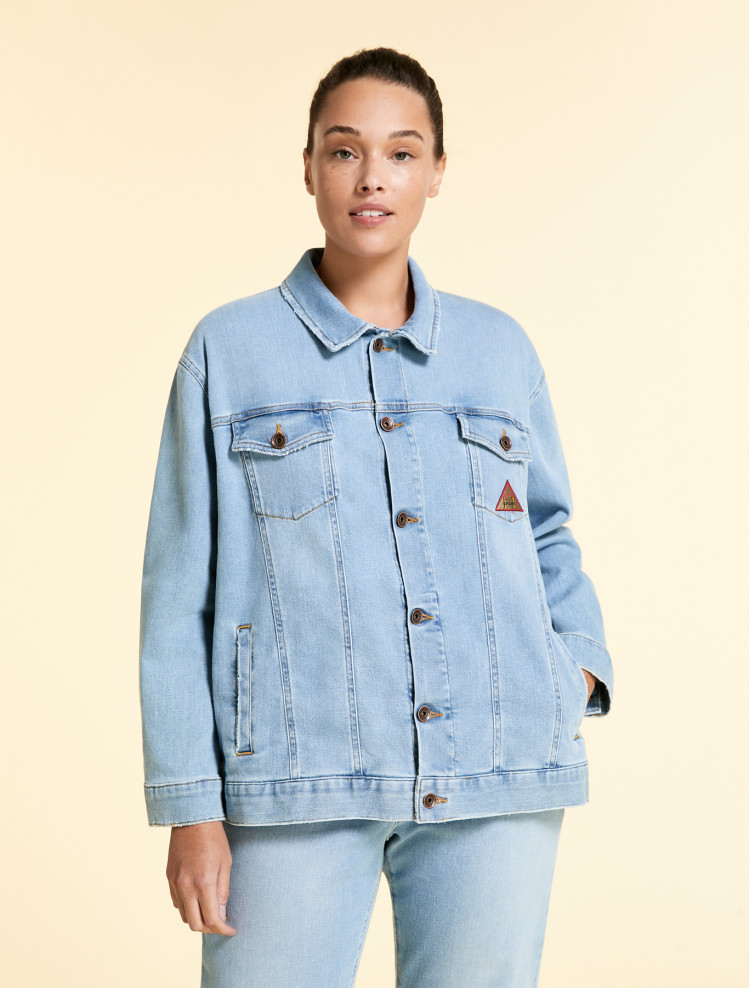 Джинсова куртка Regular fit для жінок (469488), колір Синій - №1