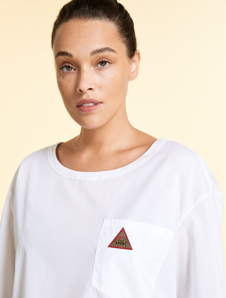 Блуза з рукавом 3/4 Regular fit для жінок (469490), колір Білий - №2