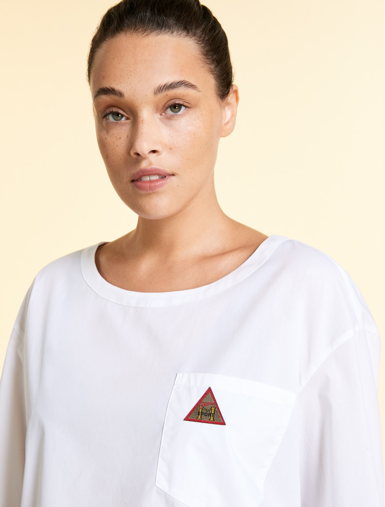 Блуза с 3/4 рукавом Regular Fit: классический крой, средняя свобода движений.