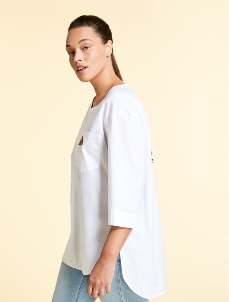 Блуза з рукавом 3/4 Regular fit для жінок (469490), колір Білий - №3