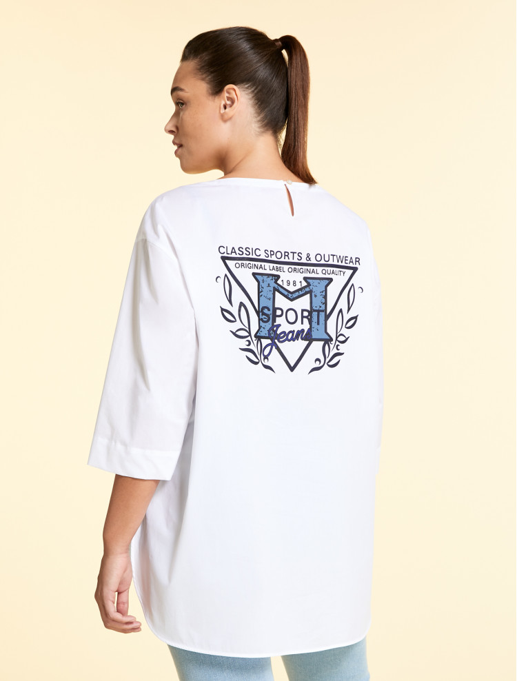 Блуза з рукавом 3/4 Regular fit для жінок (469490), колір Білий - №4