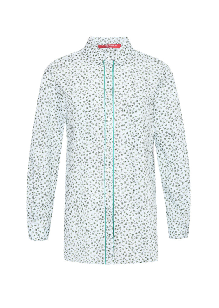 Рубашка с длинным рукавом Regular fit для женщин (469500), цвет Зеленый - №1