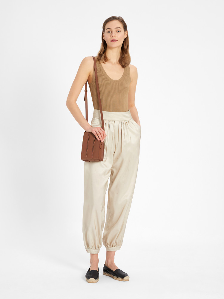 Брюки fashion Regular fit Висока для жінок (469522), колір Бежевий - №2