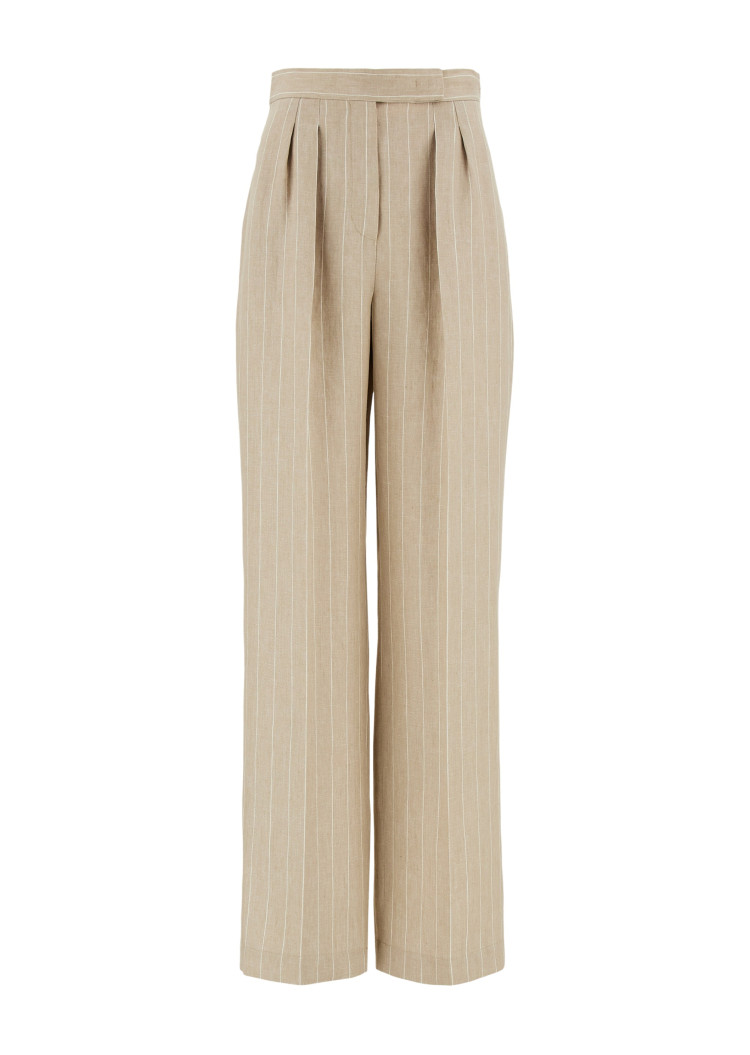 Брюки fashion Regular fit Высокая для женщин (469525), цвет Бежевый - №1