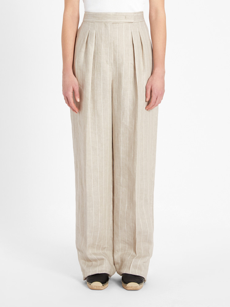 Брюки fashion Regular fit Высокая для женщин (469525), цвет Бежевый - №3