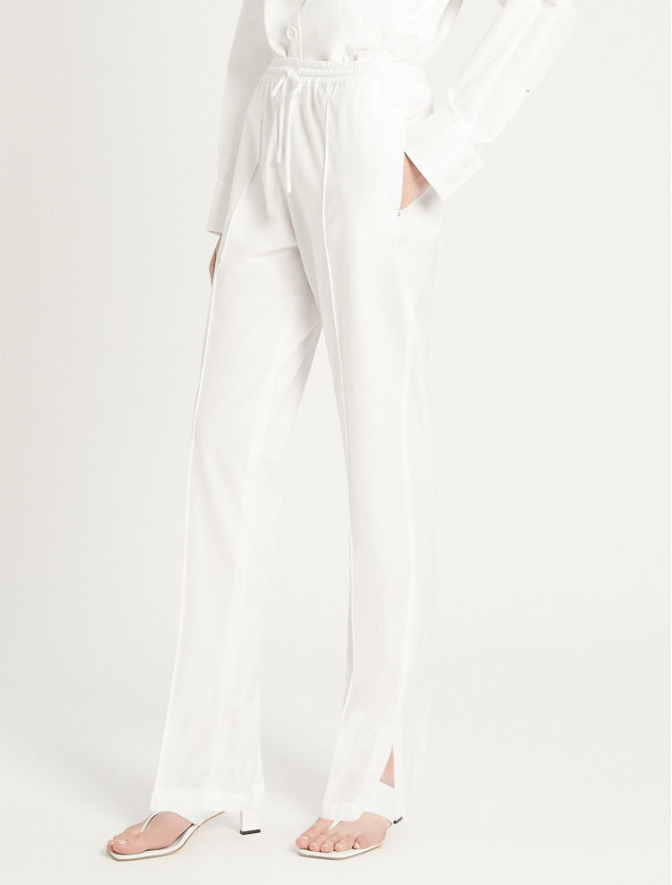 Брюки повседневные Slim fit Средняя для женщин (469543), цвет Белый - №3