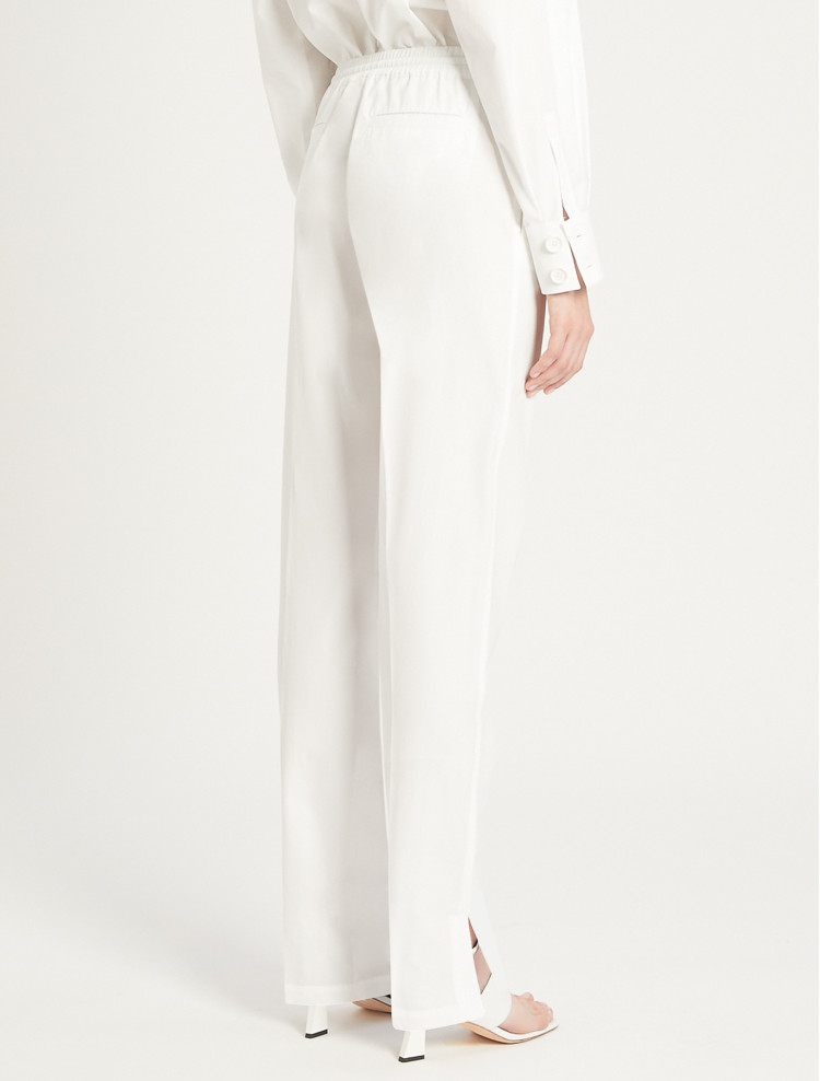 Брюки повседневные Slim fit Средняя для женщин (469543), цвет Белый - №4