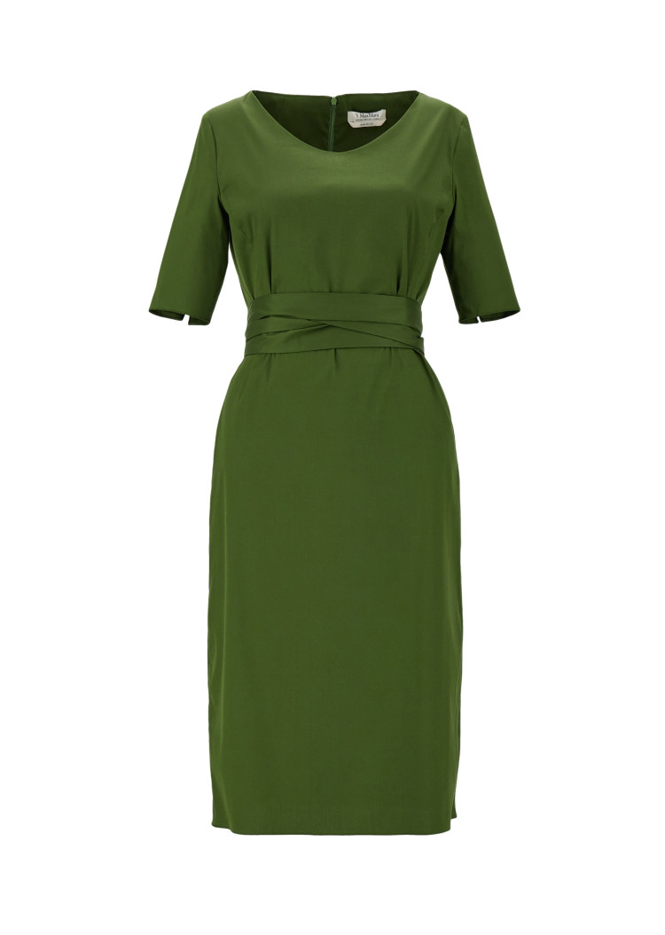Сукні міді Slim fit для жінок (469590), колір Зелений - №1