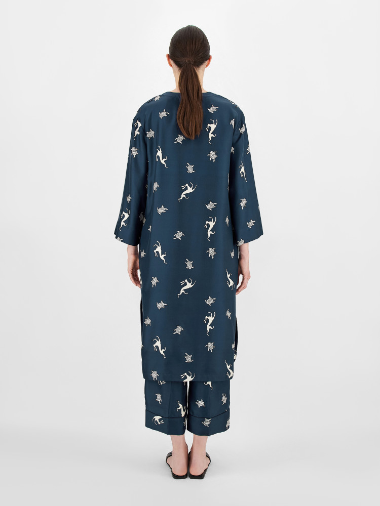 Сукні міді Relaxed fit для жінок (469603), колір Синій - №4