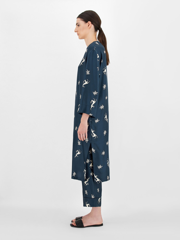 Сукні міді Relaxed fit для жінок (469603), колір Синій - №5