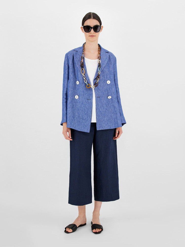 Брюки костюмные Regular fit для женщин (469606), цвет Синий - №5