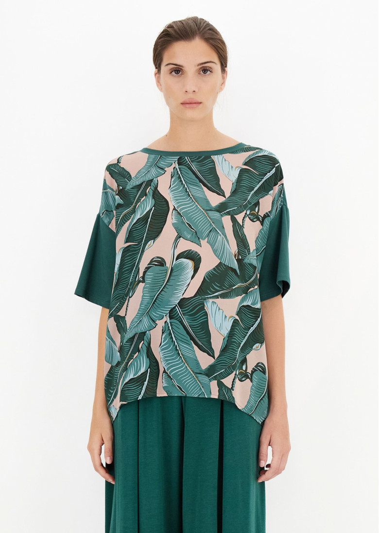 Блуза с коротким рукавом Relaxed Fit: свободный крой для максимального комфорта.
