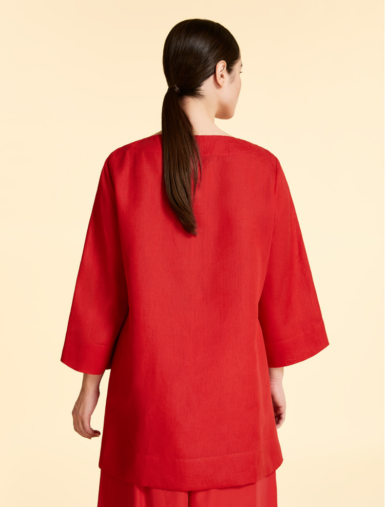 Блуза з рукавом 3/4 Relaxed fit для жінок (469690), колір Червоний - №3