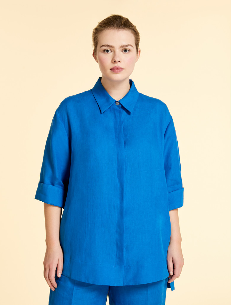 Блуза с 3/4 рукавом Regular Fit: классический крой, средняя свобода движений.