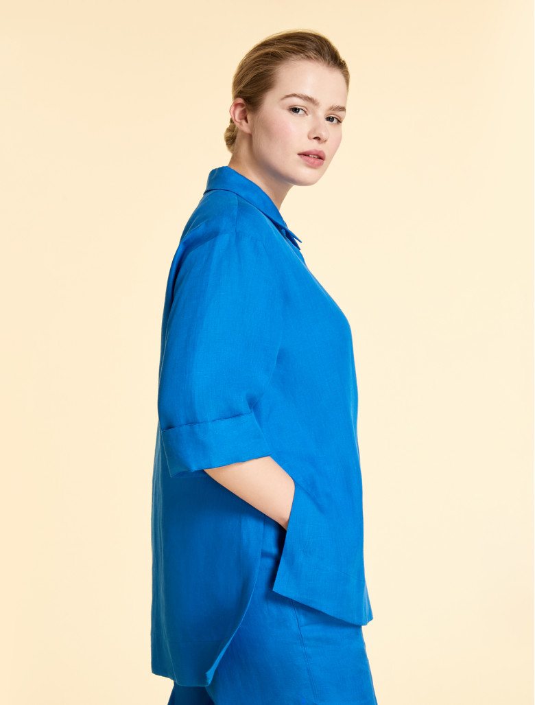 Блуза с 3/4 рукавом Regular Fit: классический крой, средняя свобода движений.