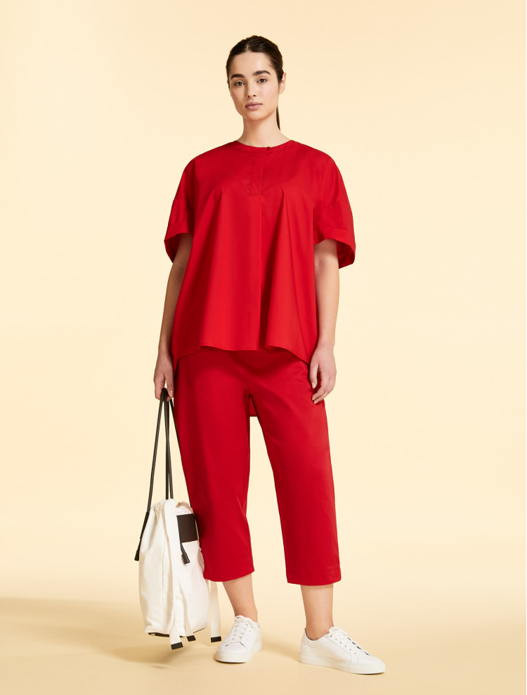 Блуза з коротким рукавом Regular fit для жінок (469704), колір Червоний - №1