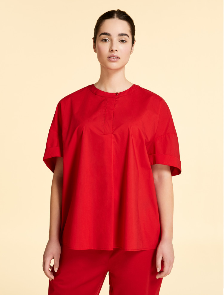 Блуза з коротким рукавом Regular fit для жінок (469704), колір Червоний - №4