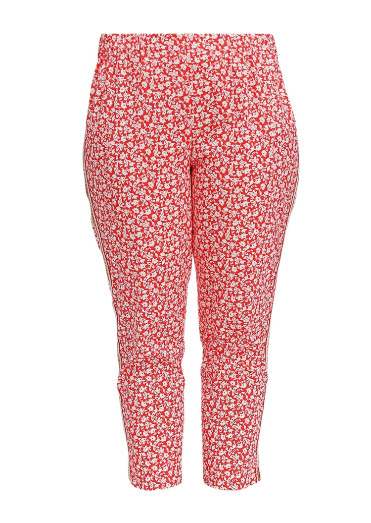 Брюки повседневные Slim fit Средняя для женщин (469706), цвет Красный - №1