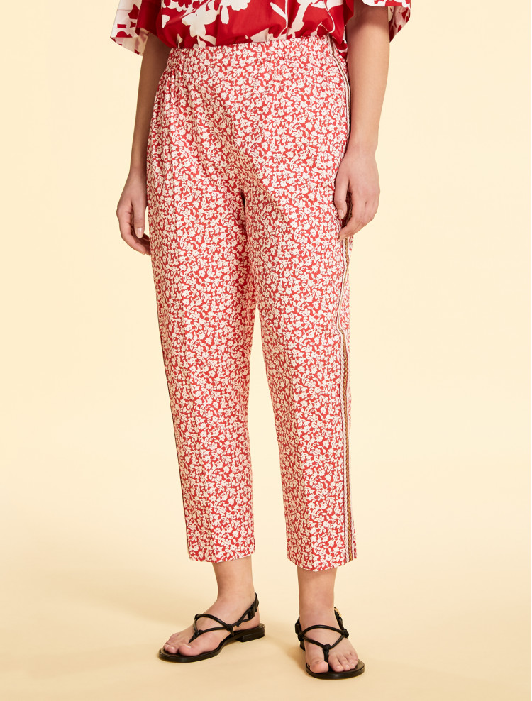 Брюки повседневные Slim fit Средняя для женщин (469706), цвет Красный - №3