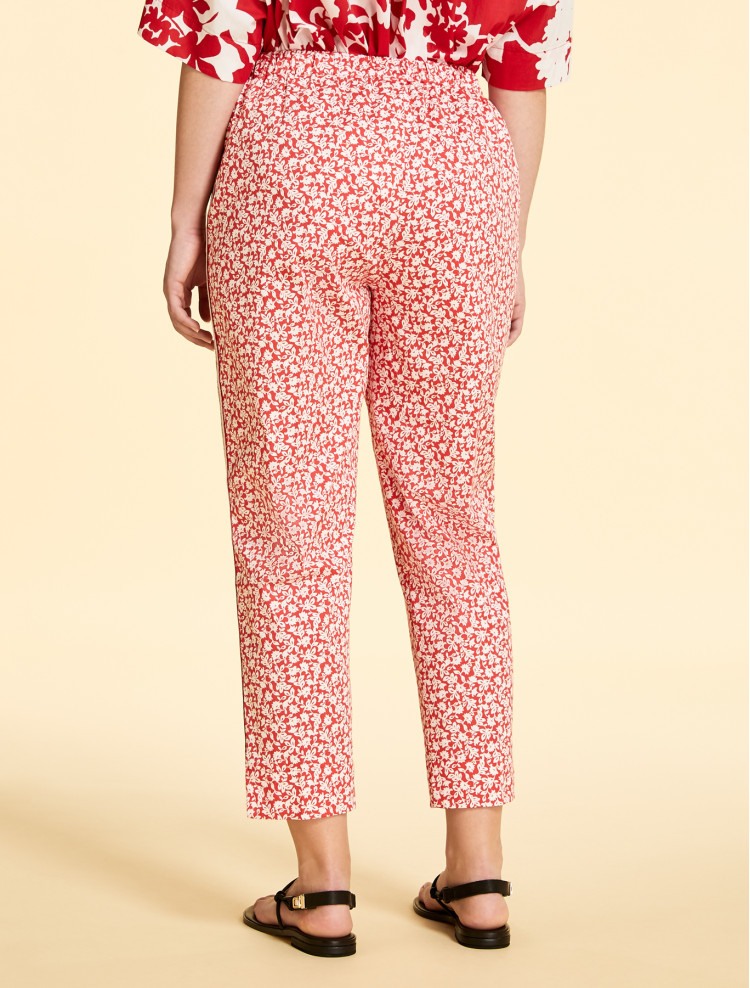 Брюки повседневные Slim fit Средняя для женщин (469706), цвет Красный - №4