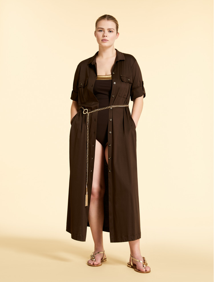 Сукні максі Regular fit для жінок (469723), колір Коричневий - №1