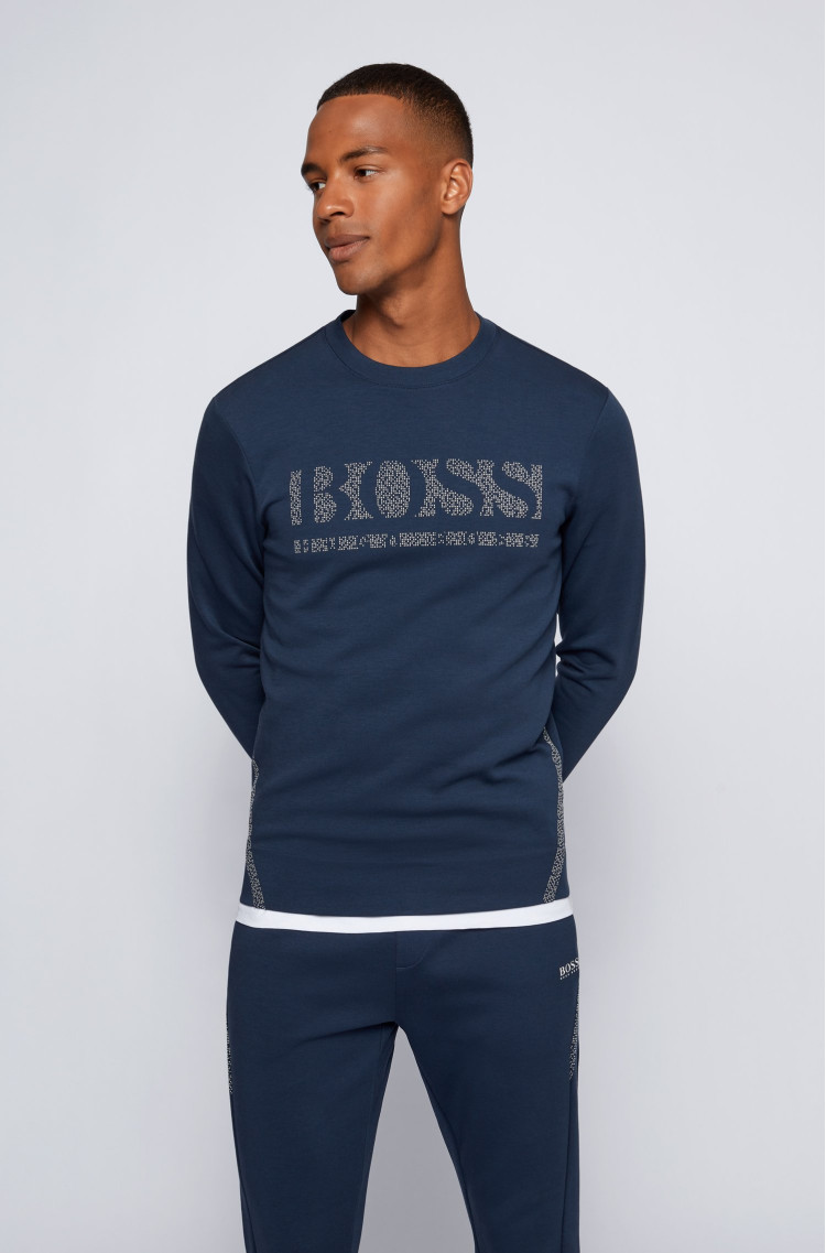 Світшот Slim fit для чоловіків (469865), колір Синій - №3