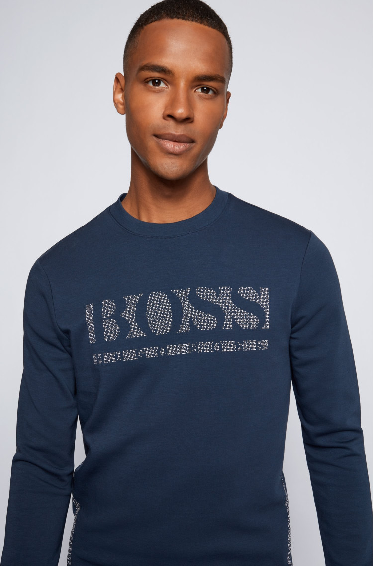 Світшот Slim fit для чоловіків (469865), колір Синій - №6