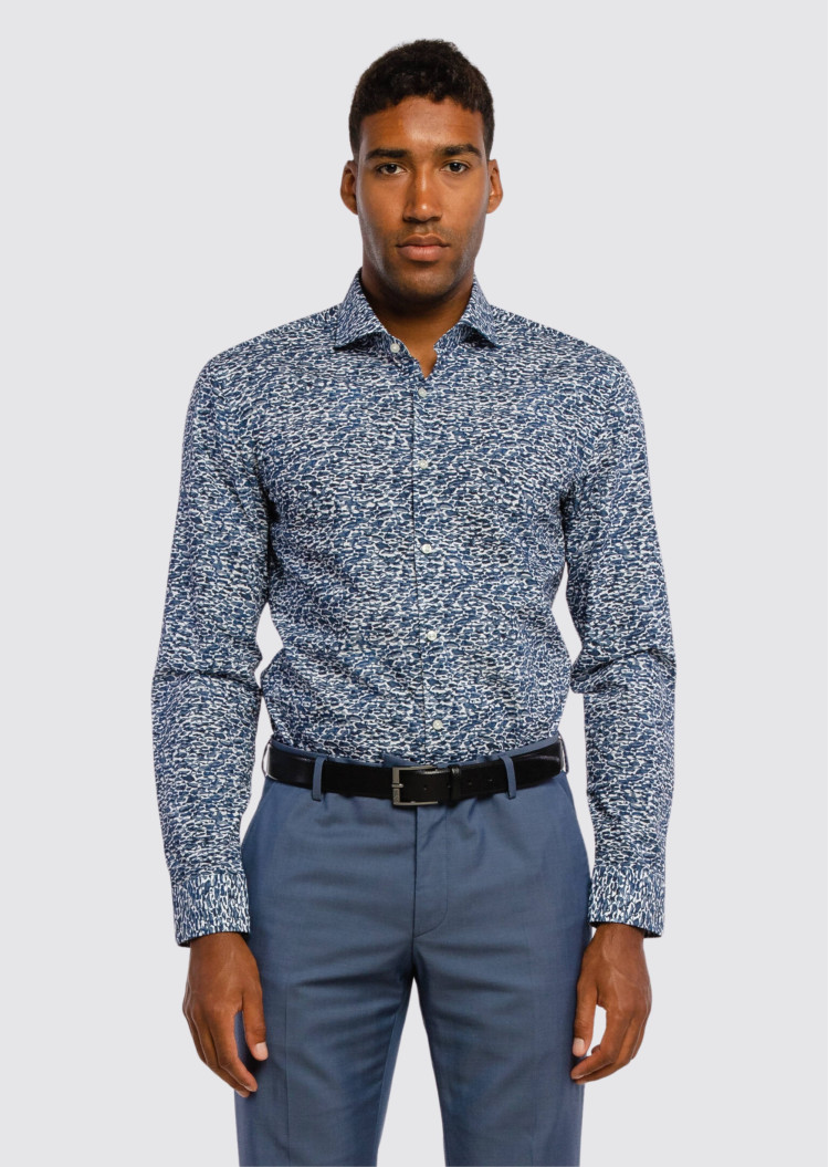 Сорочка повсякденна Extra-slim fit для чоловіків (469890), колір Синій - №2