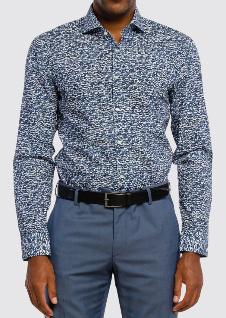 Сорочка повсякденна Extra-slim fit для чоловіків (469890), колір Синій - №5