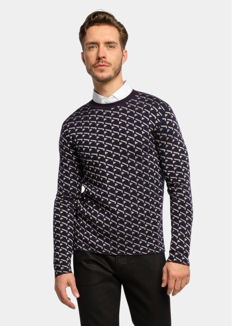 Джемпер Extra-slim fit для мужчин (469934), цвет Фиолетовый - №2