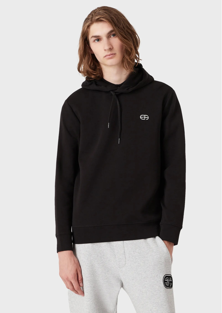 Худи Regular fit для мужчин (469944), цвет Черный - №2