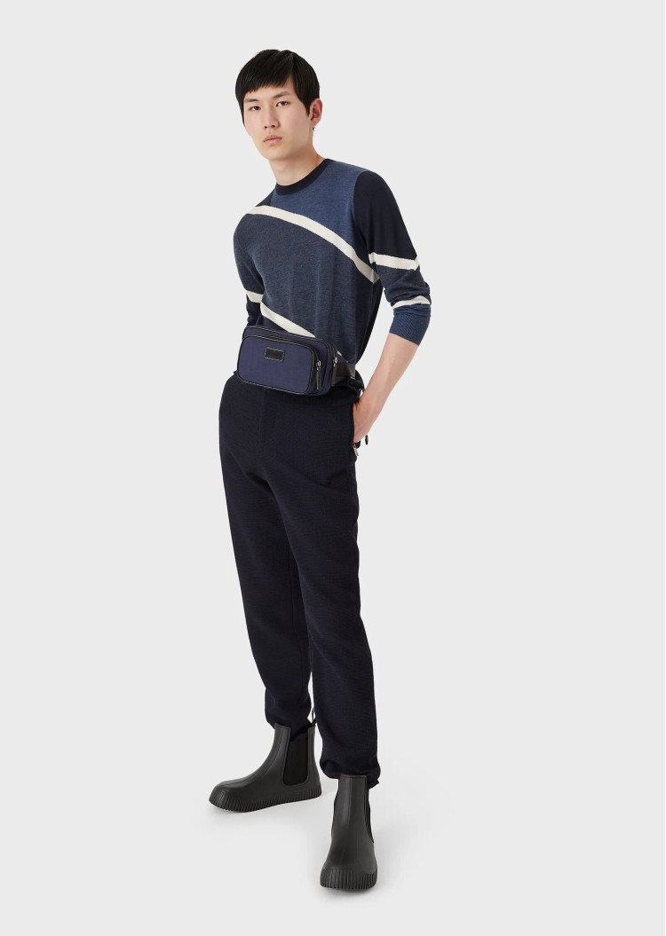 Джемпер Slim fit для чоловіків (469979), колір Синій - №4