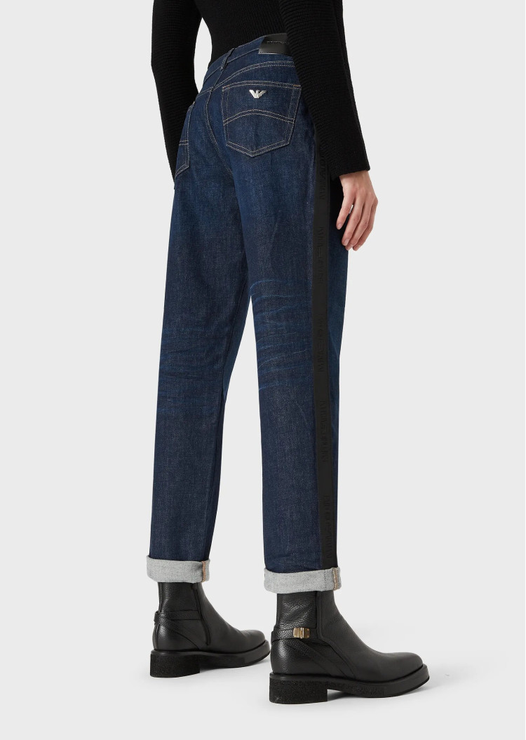Джинсы Relaxed Relaxed fit Низкая для женщин (469991), цвет Синий - №4