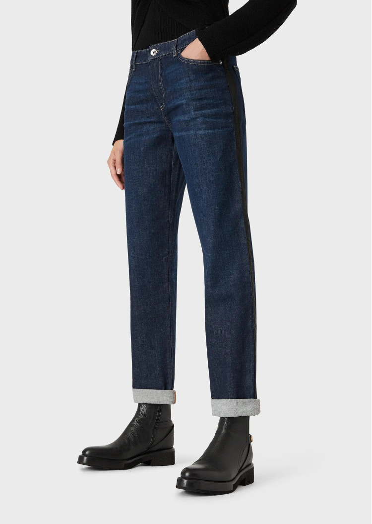 Джинсы Relaxed Relaxed fit Низкая для женщин (469991), цвет Синий - №5