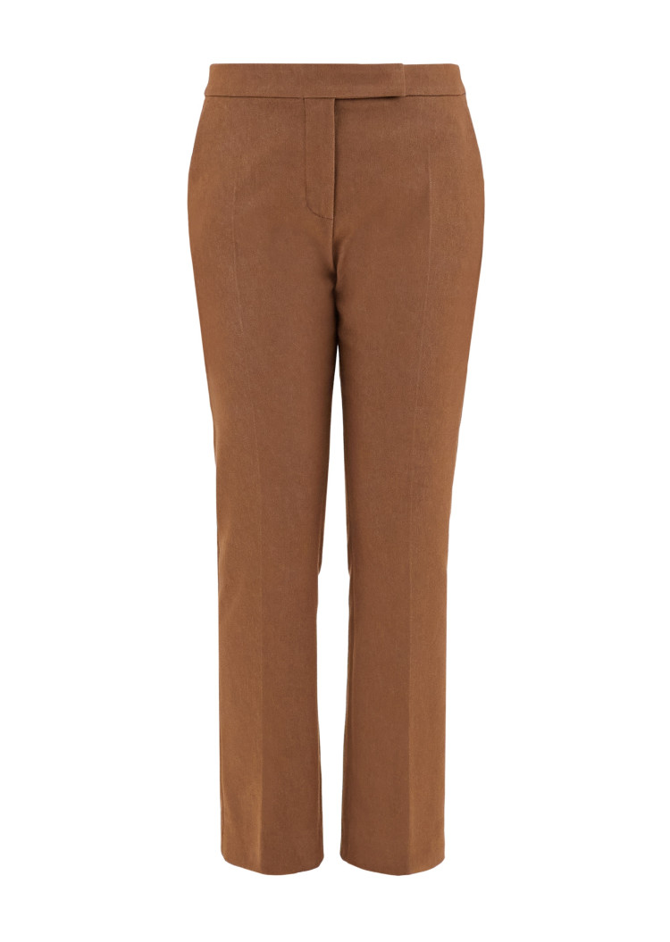 Брюки костюмные Slim fit для женщин (470281), цвет Коричневый - №1