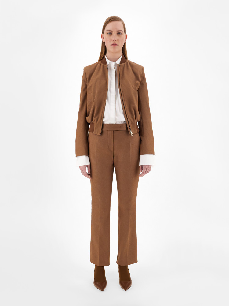 Брюки костюмные Slim fit для женщин (470281), цвет Коричневый - №2
