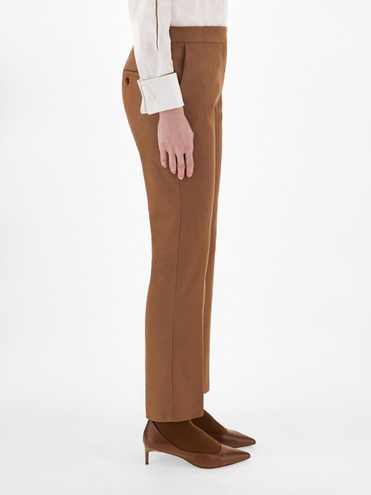 Брюки костюмные Slim fit для женщин (470281), цвет Коричневый - №5